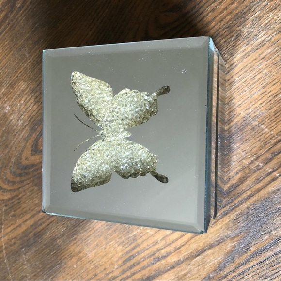 🎄 Glass jewelry storage  box butterfly small - Picture 2 of 5